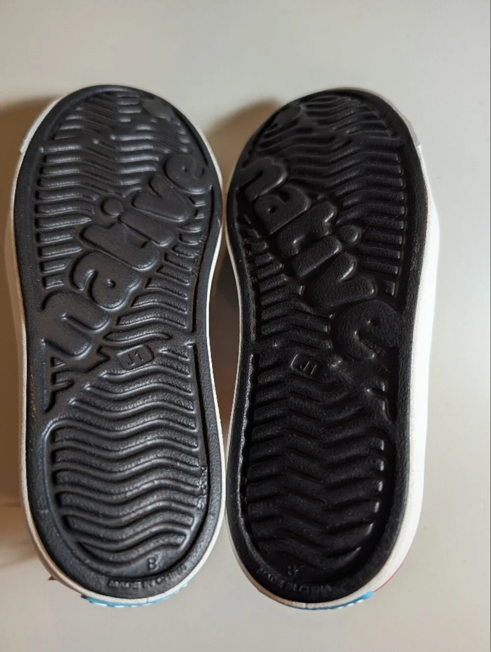 Native Jefferson Jr 1 Waterproof Slip-On Shoes in Black/Red With Flames NWT